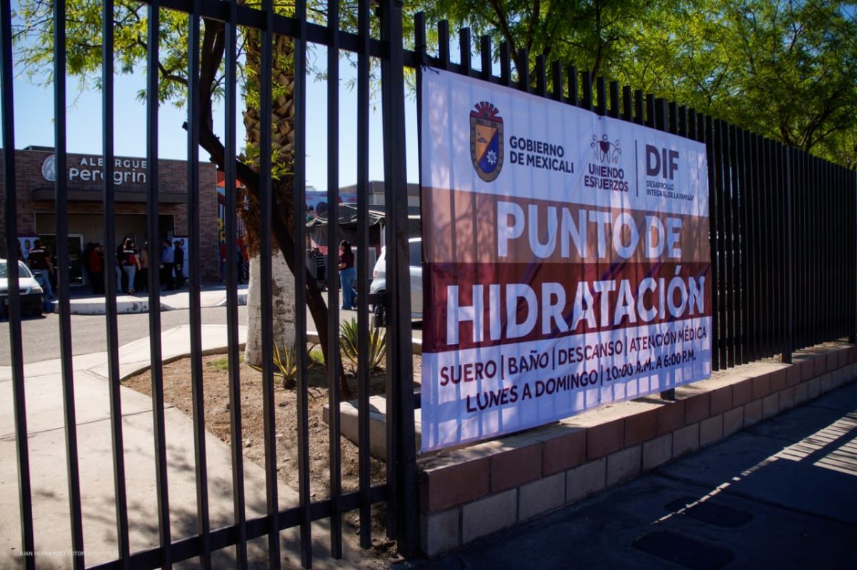 Habilitan punto de hidratación en Mexicali ante aumento anticipado de temperaturas