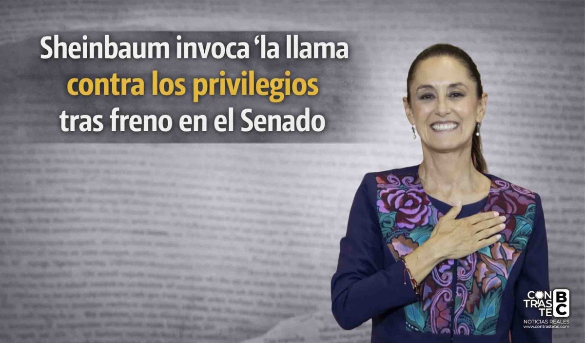 Sheinbaum invoca la llama contra los privilegios tras freno en el Senado