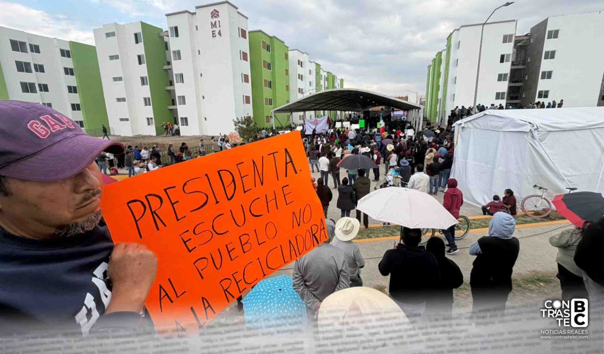 Sheinbaum enfrenta protesta en Puebla por planta de reciclaje