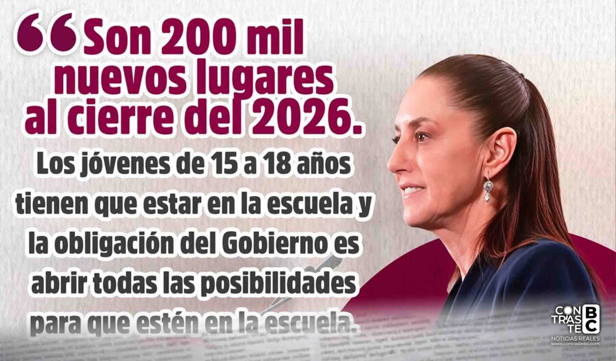 Sheinbaum anuncia 200 mil nuevos lugares en bachillerato y elimina examen de ingreso en 18 estados