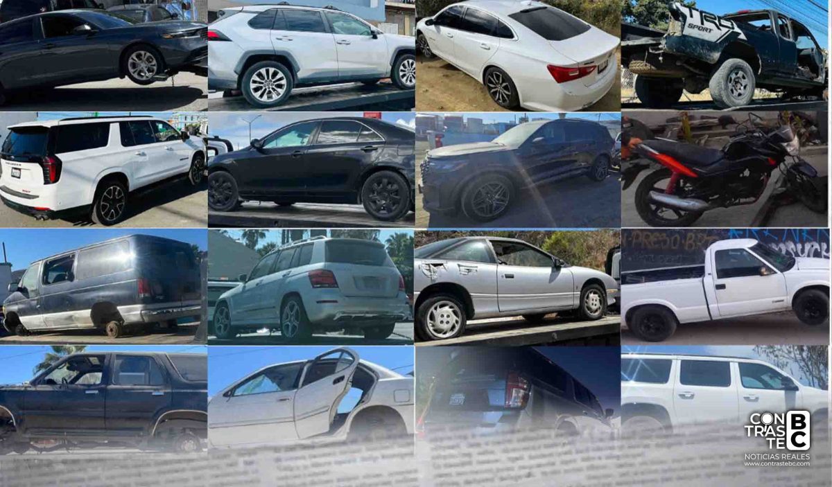 Fiscalía reporta recuperación de 37 vehículos robados en Tijuana durante abril