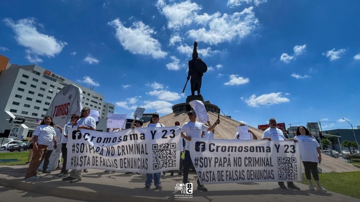 Colectivo “Soy papá no criminal” marcha en Tijuana para exigir igualdad en procesos de custodia