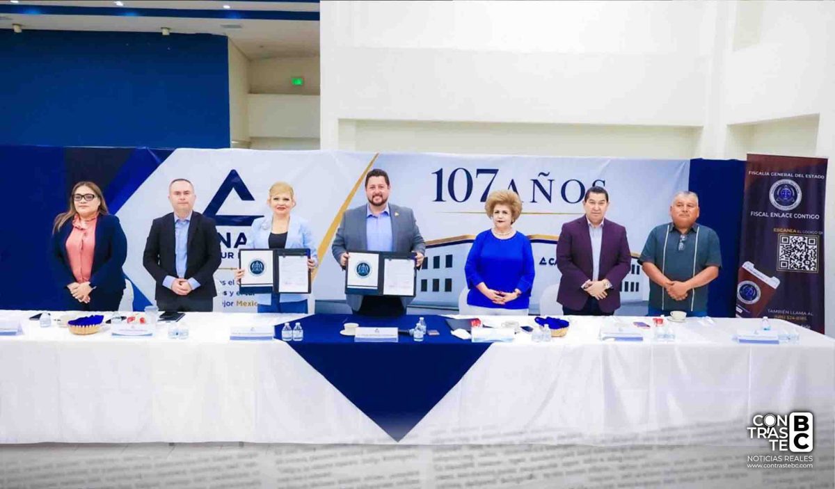 FGE y Canaco Mexicali firman convenio para fortalecer seguridad en sector yonkero
