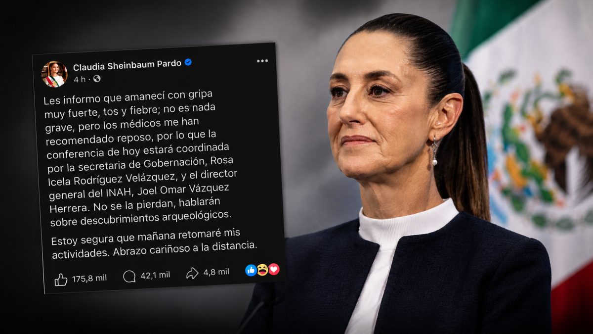 Sheinbaum se ausenta de la mañanera por gripa; Rodríguez asume la conducción