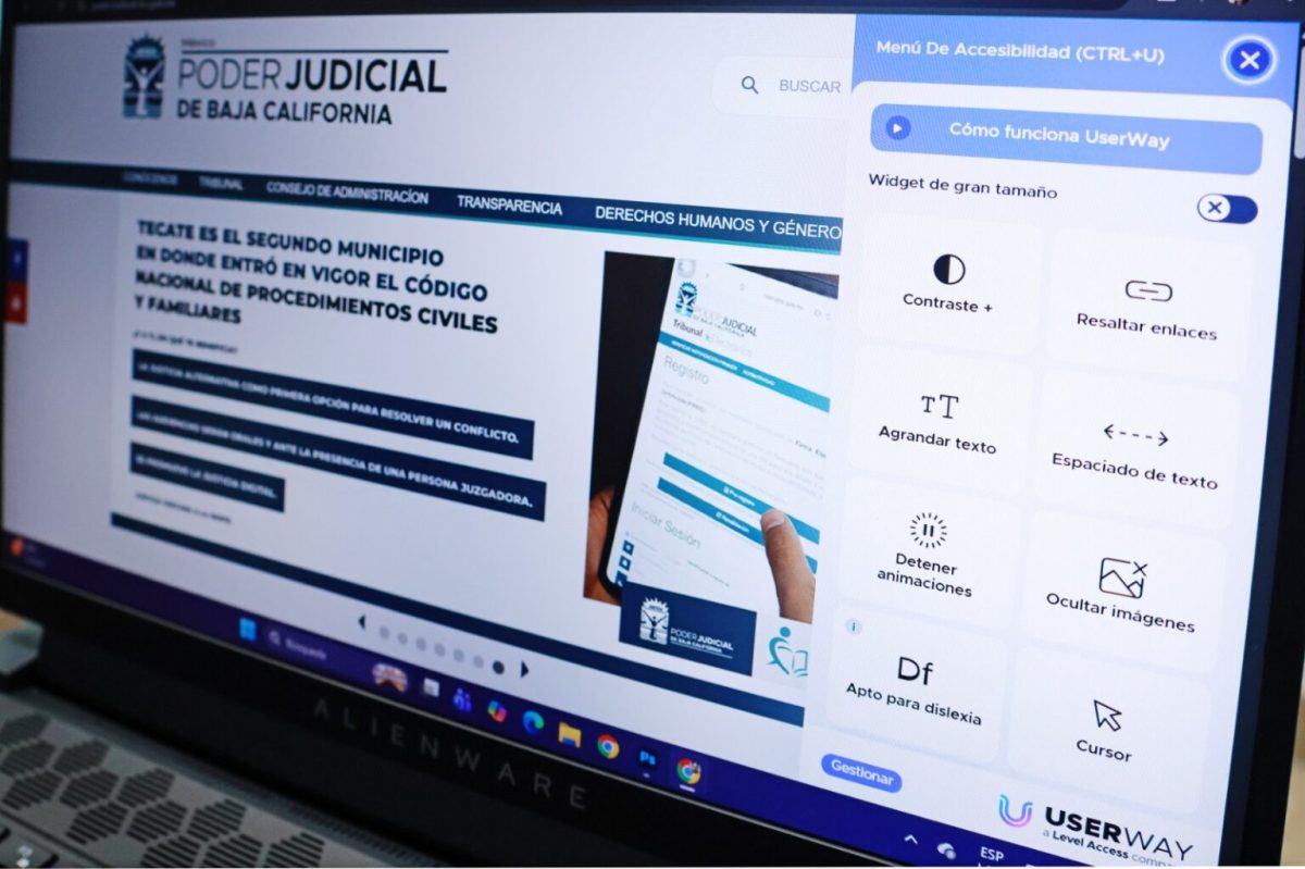 Portal judicial de Baja California incorpora herramientas de accesibilidad para usuarios con discapacidad