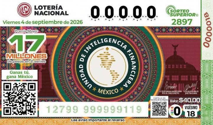 Lotería Nacional emite billete conmemorativo por 22 aniversario de la UIF