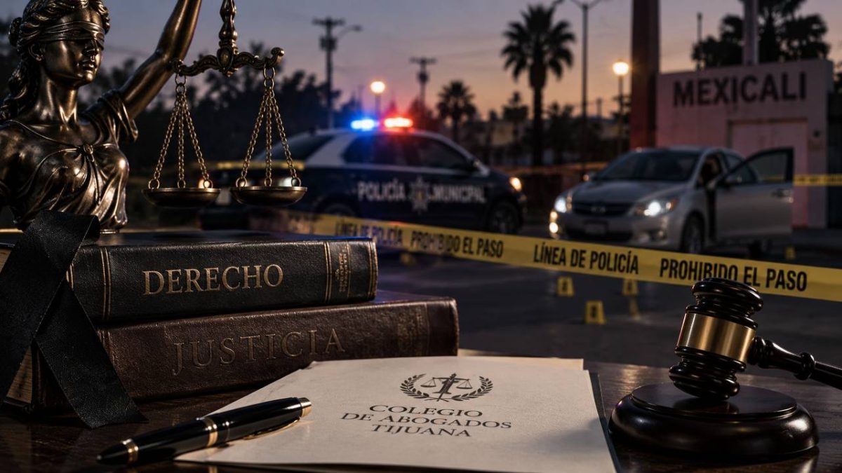 Colegio de Abogados exige justicia y protección tras homicidio de litigante en Mexicali