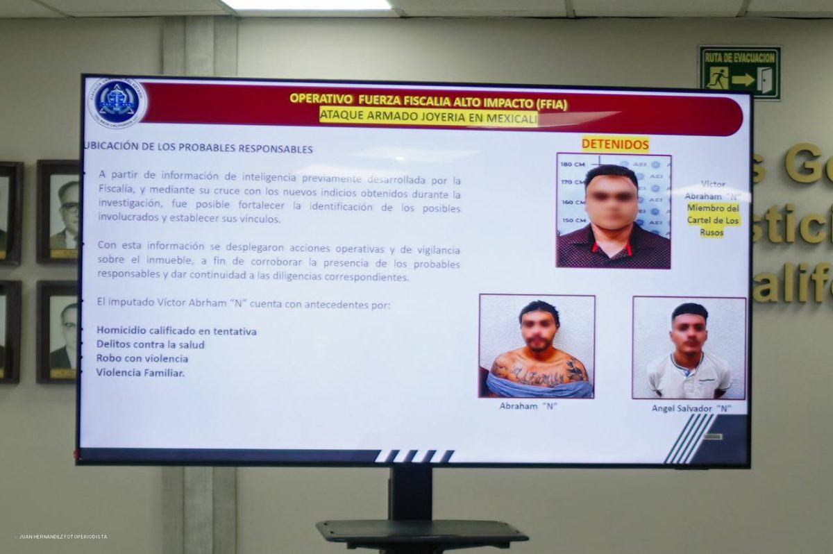 Tres detenidos en Tecate con armas y cocaína en operativo de seguridad