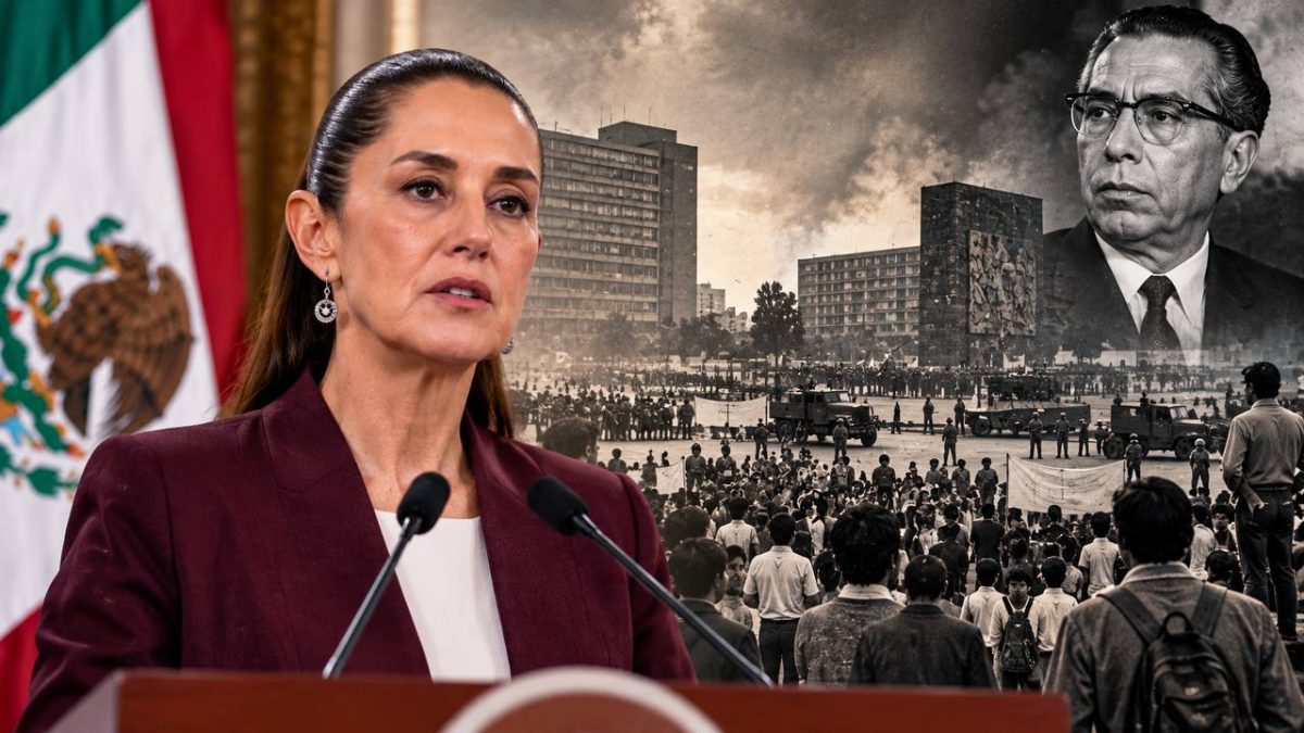 Sheinbaum reitera responsabilidad de Díaz Ordaz en masacre de Tlatelolco a 58 años de los hechos