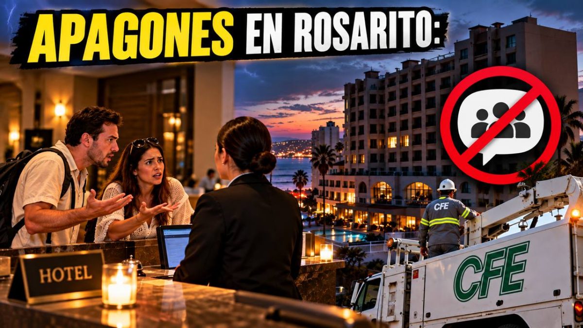 Apagones en Rosarito: los hoteles dan la cara mientras la CFE queda fuera de las quejas de los turistas